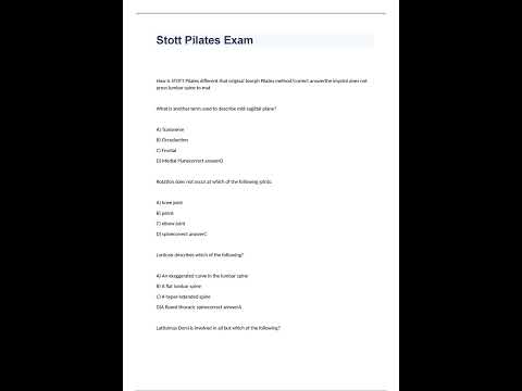 Stott Pilates Written Exam: How Many Questions Are Included?